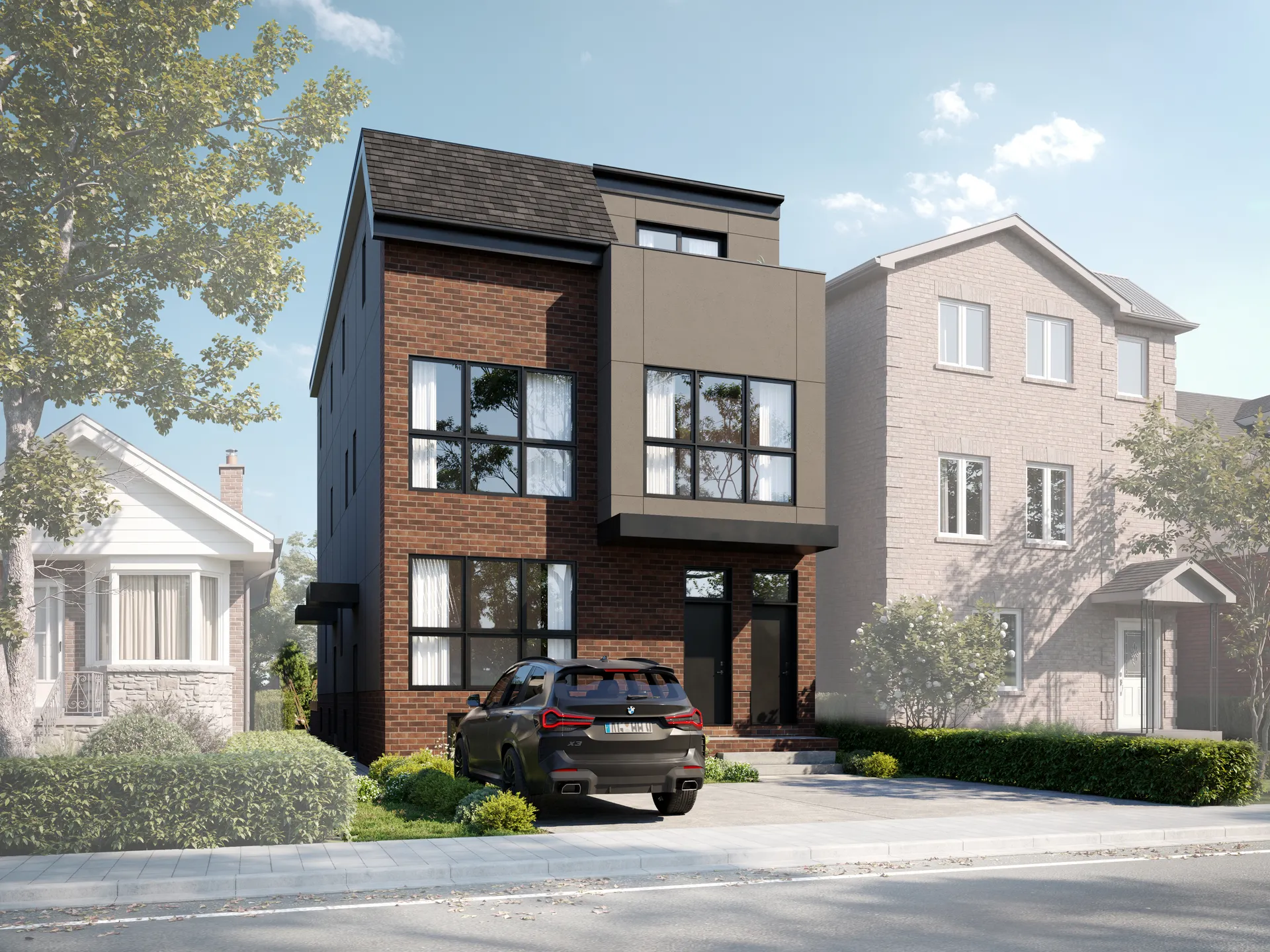 A new six-unit family rental building